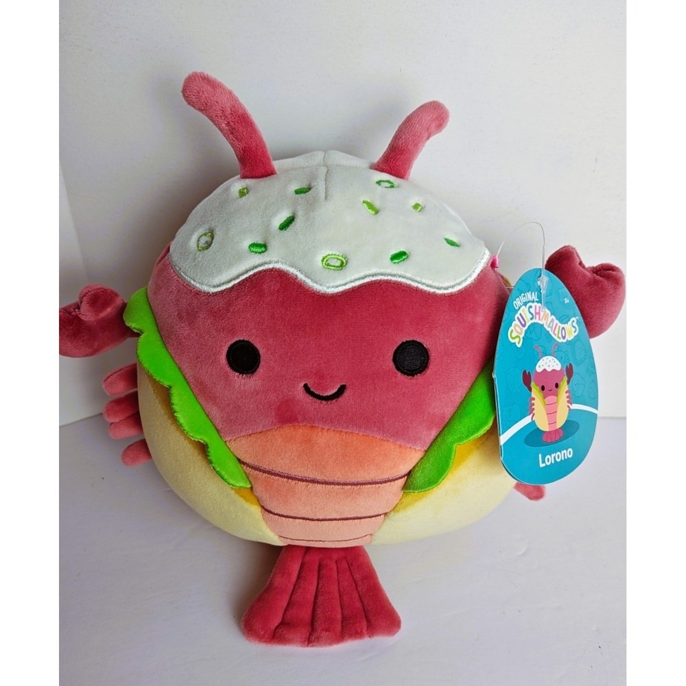 Squishmallows Lorono Lobster Roll 8 Inch Plush Red Foodie NWT 2023